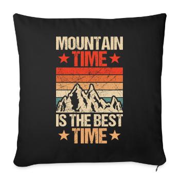 Randonnée sur sentier de montagne Randonnée en plein air Braconnage - Housse de coussin décorative 45 x 45 cm - noir - Devant