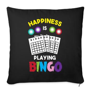 Bingo - Sofakissenbezug 45 x 45 cm - Schwarz - Vorne