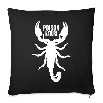 Gift-Natur: Skorpion - Sofakissenbezug 45 x 45 cm - Schwarz - Vorne