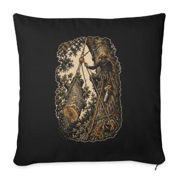 Baumpfleger Baumpflege - Sofakissenbezug 45 x 45 cm - Schwarz - Vorne
