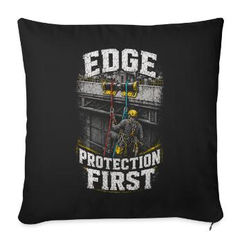 Industrial climbers at heights - Sofa pillowcase 17,3'' x 17,3'' (45 x 45 cm) - black - Front