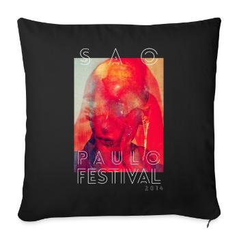 Paulo Festival 2014 - Sofakissenbezug 45 x 45 cm - Schwarz - Vorne