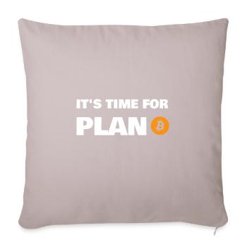 Il est temps pour plan B Bitcoin Crypto BTC - Housse de coussin décorative 45 x 45 cm - taupe clair - Devant