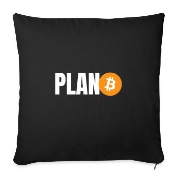 Plan B Bitcoin BTC - Housse de coussin décorative 45 x 45 cm - noir - Devant