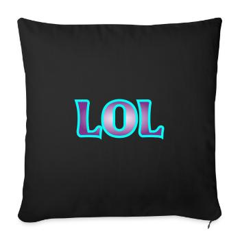 LOL - Sofakissenbezug 45 x 45 cm - Schwarz - Vorne
