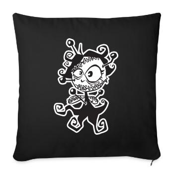 Voodoo vampire doll - Sofa pillowcase 17,3'' x 17,3'' (45 x 45 cm) - black - Front