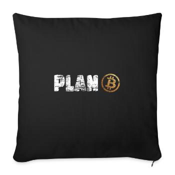Plan B Bitcoin Krypto Crypto BTC - Sofa pillowcase 17,3'' x 17,3'' (45 x 45 cm) - black - Front