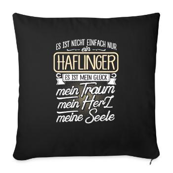 HAFLINGER - Herz - Sofakissenbezug 45 x 45 cm - Schwarz - Vorne