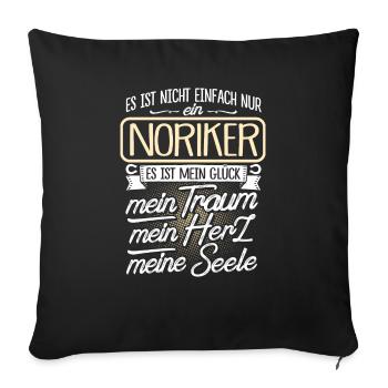 NORIKER - Herz - Sofakissenbezug 45 x 45 cm - Schwarz - Vorne