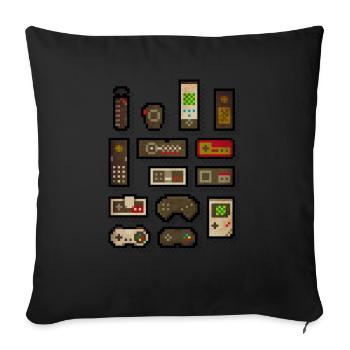 pixelcontrol - Sofakissenbezug 45 x 45 cm - Schwarz - Vorne
