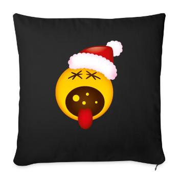 Smiley Christmas Scream - Sofa pillowcase 17,3'' x 17,3'' (45 x 45 cm) - black - Front