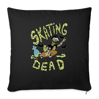 skatingdead - Housse de coussin décorative 45 x 45 cm - noir - Devant