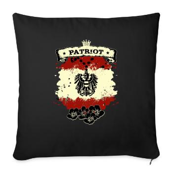 Austria - Sofa pillowcase 17,3'' x 17,3'' (45 x 45 cm) - black - Front