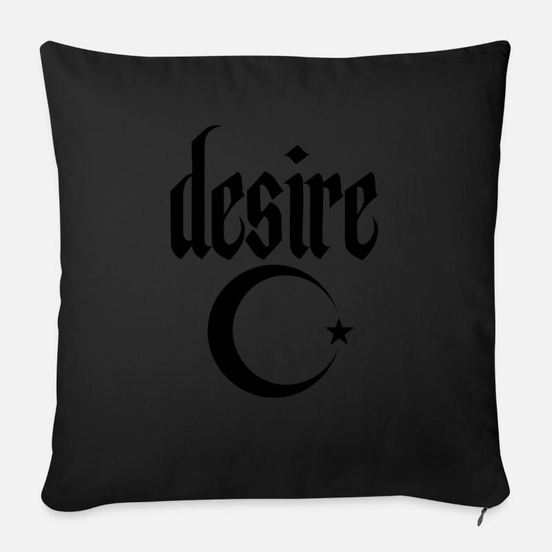 DÉSIRER - Housse de coussin décorative 45 x 45 cm - noir