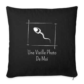 Une Vieille Photo De Moi - Housse de coussin décorative 45 x 45 cm - noir - Devant