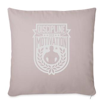 Citation de discipline sur la motivation - Housse de coussin décorative 45 x 45 cm - taupe clair - Devant