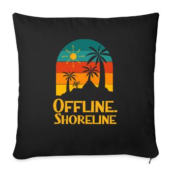 Beach Family Ocean Relative Summer - Sofa pillowcase 17,3'' x 17,3'' (45 x 45 cm) - black - Front