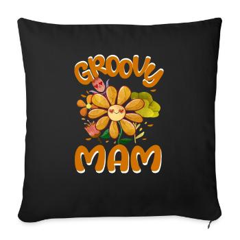 Groovy Mam Family Matching Vintage Family Outfit - Sofakissenbezug 45 x 45 cm - Schwarz - Vorne