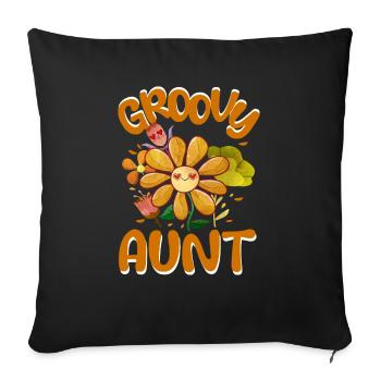 Groovy Aunt Family Matching Vintage Family Outfit - Sofakissenbezug 45 x 45 cm - Schwarz - Vorne