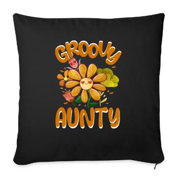 Groovy Aunty Family Matching Vintage Family - Sofa pillowcase 17,3'' x 17,3'' (45 x 45 cm) - black - Front