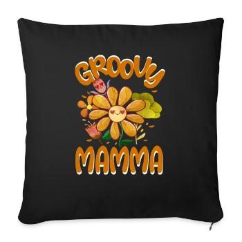 Groovy Mamma Family Matching Vintage Family - Sofa pillowcase 17,3'' x 17,3'' (45 x 45 cm) - black - Front