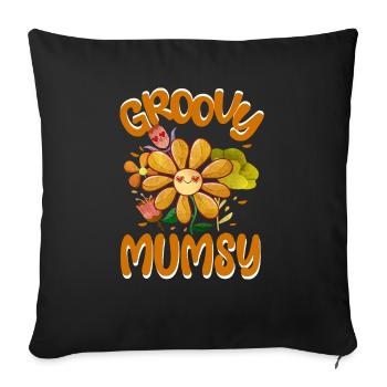 Groovy Mumsy Family Matching Vintage Family - Sofa pillowcase 17,3'' x 17,3'' (45 x 45 cm) - black - Front