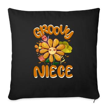 Groovy Niece Famille Matching Vintage Famille - Housse de coussin décorative 45 x 45 cm - noir - Devant