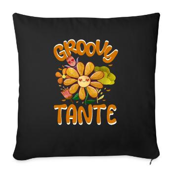 Groovy Aunt Family Matching Vintage Family - Housse de coussin décorative 45 x 45 cm - noir - Devant