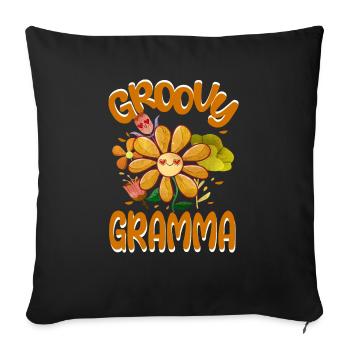 Groovy Gramma Famille Matching Vintage Famille - Housse de coussin décorative 45 x 45 cm - noir - Devant