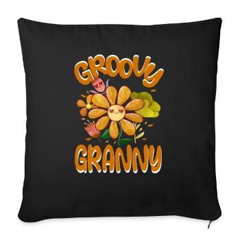 Groovy Granny Family Matching Vintage Family - Housse de coussin décorative 45 x 45 cm - noir - Devant