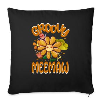 Groovy Meemaw Family Matching Vintage Family - Sofa pillowcase 17,3'' x 17,3'' (45 x 45 cm) - black - Front