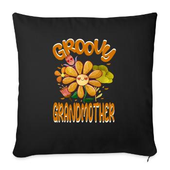 Groovy Grand-mère Famille Matching Vintage Famille - Housse de coussin décorative 45 x 45 cm - noir - Devant