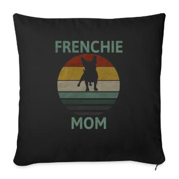 Meilleure Frenchie Mom Ever Français Bulldog Mama - Housse de coussin décorative 45 x 45 cm - noir - Devant