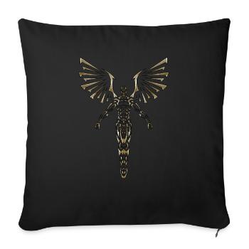 Michel archange saint ange chrétien saint snkt - Housse de coussin décorative 45 x 45 cm - noir - Devant