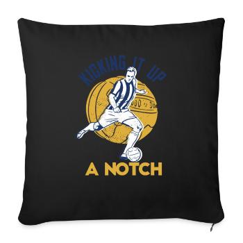 Kicking It Up A Notch Retro Cool Football Designs - Sofa pillowcase 17,3'' x 17,3'' (45 x 45 cm) - black - Front