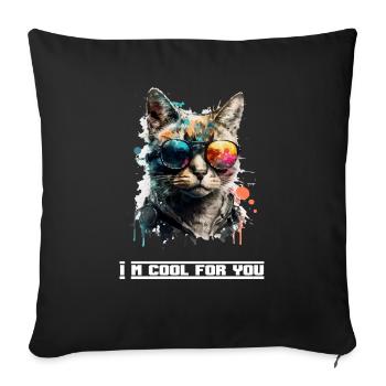 I'm cool for you - Sofa pillowcase 17,3'' x 17,3'' (45 x 45 cm) - black - Front