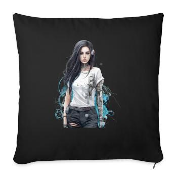 Dream Big - Sofa pillowcase 17,3'' x 17,3'' (45 x 45 cm) - black - Front