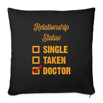 Dr. Check! - Housse de coussin décorative 45 x 45 cm - noir - Devant