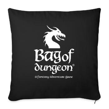 Bag of Dungeon: Official Logo - Sofa pillowcase 17,3'' x 17,3'' (45 x 45 cm) - black - Front