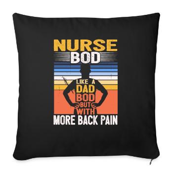 Nurse Bod Like A Dad Bod RN ER Registered Nurse - Sofa pillowcase 17,3'' x 17,3'' (45 x 45 cm) - black - Front