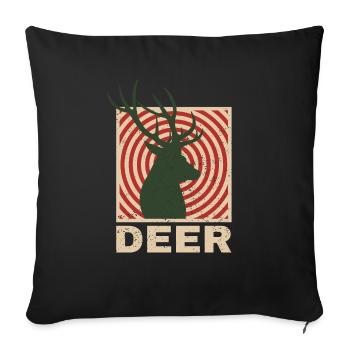 Deer - Sofakissenbezug 45 x 45 cm - Schwarz - Vorne