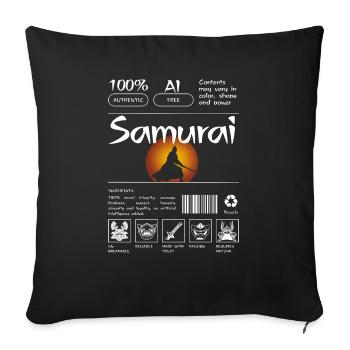 Samurai in front of sunset - Sofa pillowcase 17,3'' x 17,3'' (45 x 45 cm) - black - Front