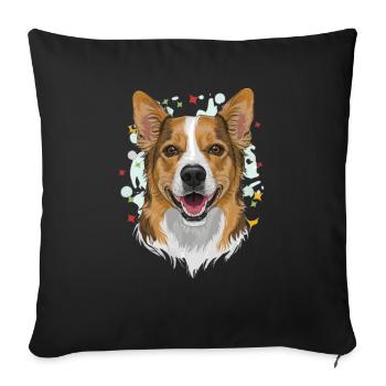Le Chic du Chien - Housse de coussin décorative 45 x 45 cm - noir - Devant