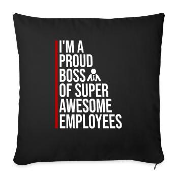I'm A Proud Chef Of Super Awesome Employees Job - Sofa pillowcase 17,3'' x 17,3'' (45 x 45 cm) - black - Front