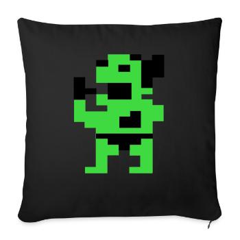 Le Gros Vert (Pix) - Housse de coussin décorative 45 x 45 cm - noir - Devant