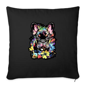 Mon ami - Housse de coussin décorative 45 x 45 cm - noir - Devant