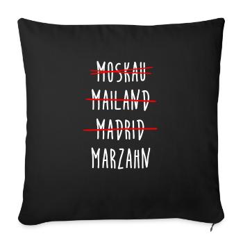 Marzahn Berlin Streichliste - Sofakissenbezug 45 x 45 cm - Schwarz - Vorne