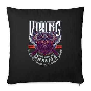 VIKING, VICTORY OR VALHALLA! - Housse de coussin décorative 45 x 45 cm - noir - Devant