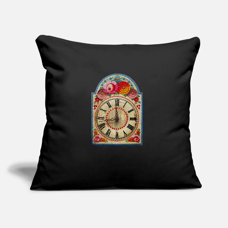 Black Forest Clock Sofa pillowcase 17,3'' x 17,3'' (45 x 45 cm)