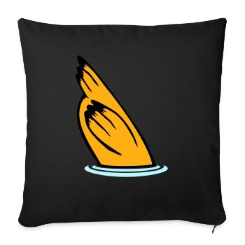 Duck head in the water, tail in the air - Sofa pillowcase 17,3'' x 17,3'' (45 x 45 cm) - black - Front